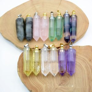 Natural Crystal Pendant Perfume Bottle